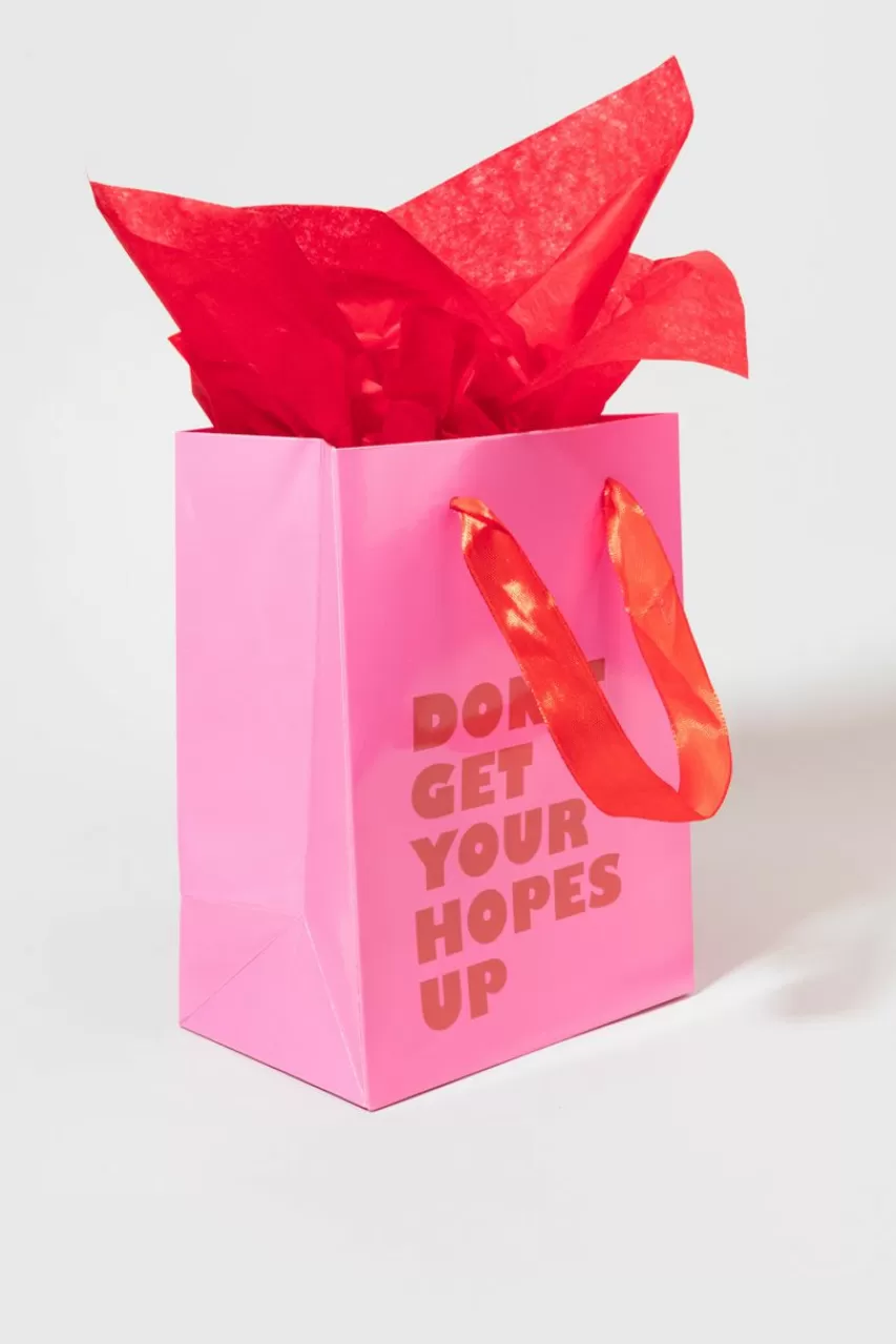 Francesca's Dont Get Your Hopes Up Gift Bag With Tissue