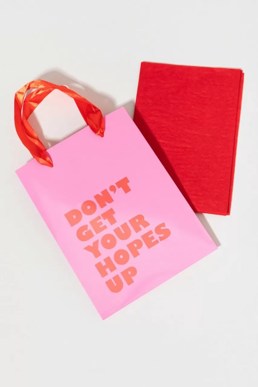 Francesca's Dont Get Your Hopes Up Gift Bag With Tissue