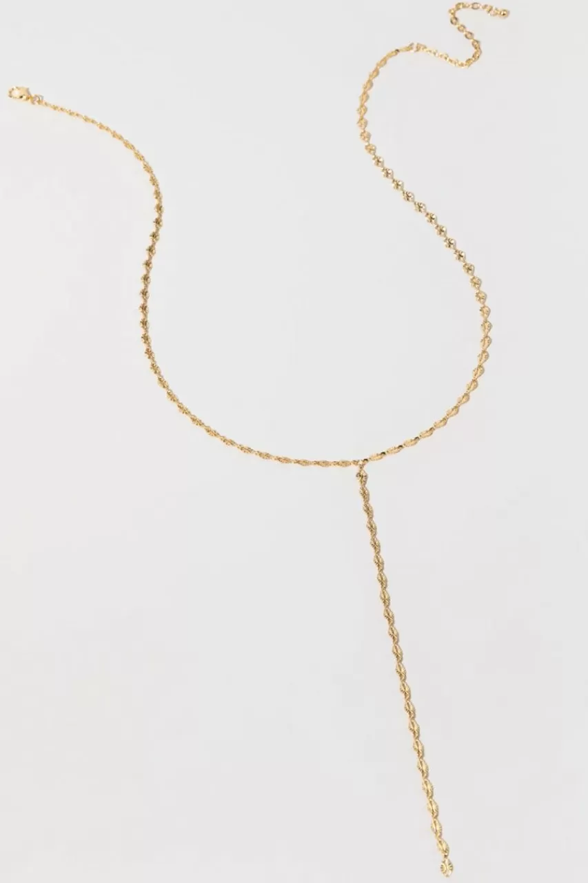 Francesca's Dorothea Hammered Button Necklace