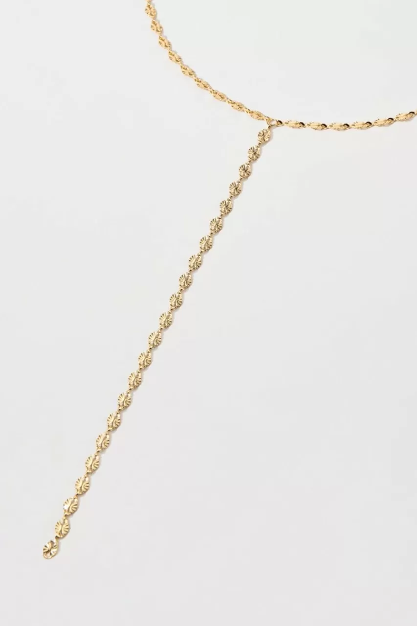Francesca's Dorothea Hammered Button Necklace