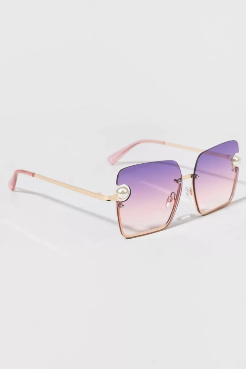 Francesca's Dorthy Pearl Aviator Sunglasses