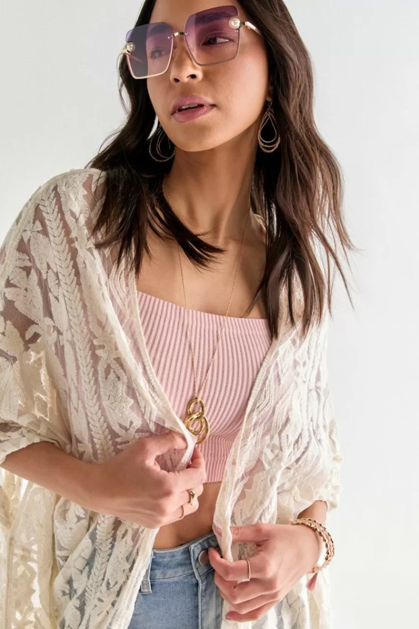 Francesca's Dorthy Pearl Aviator Sunglasses