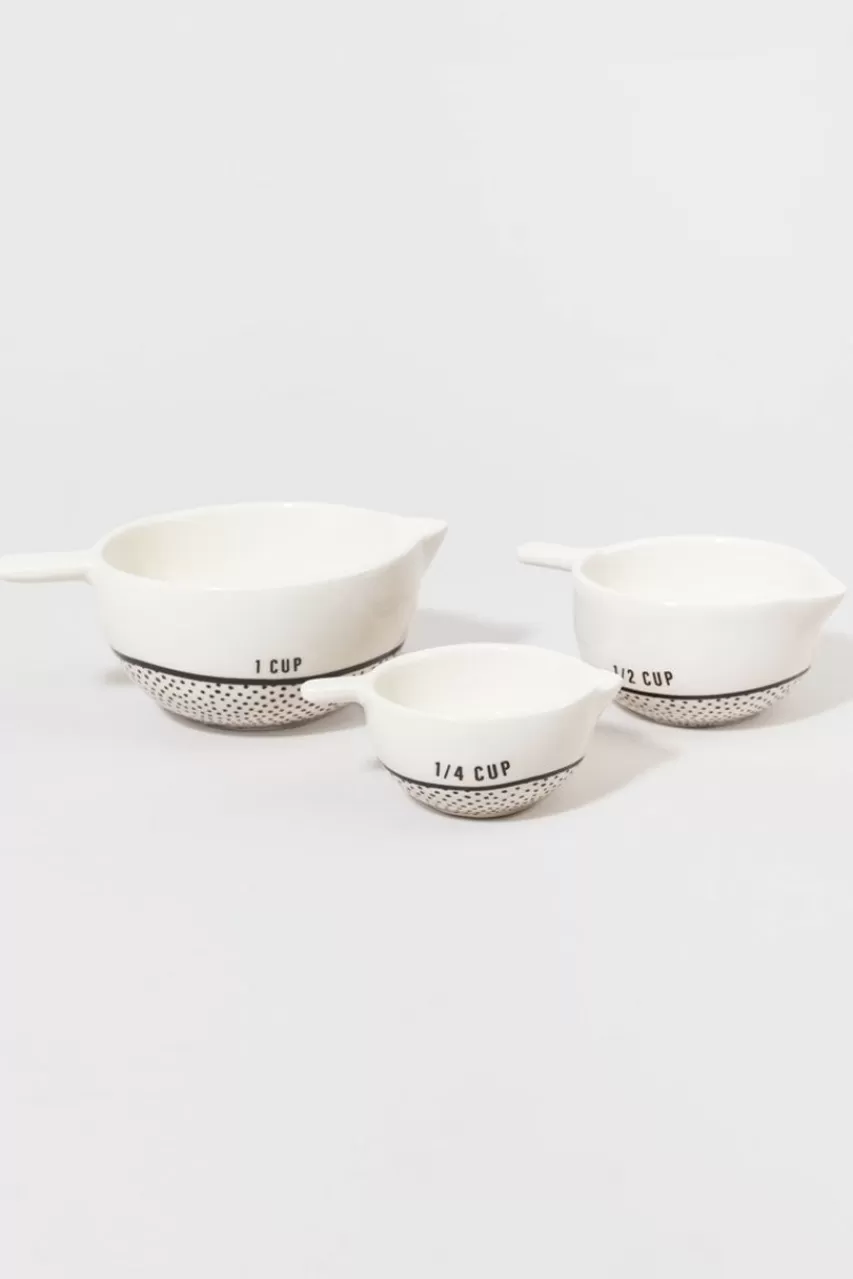 Francesca's Dotted Ceramic Measuring Cups