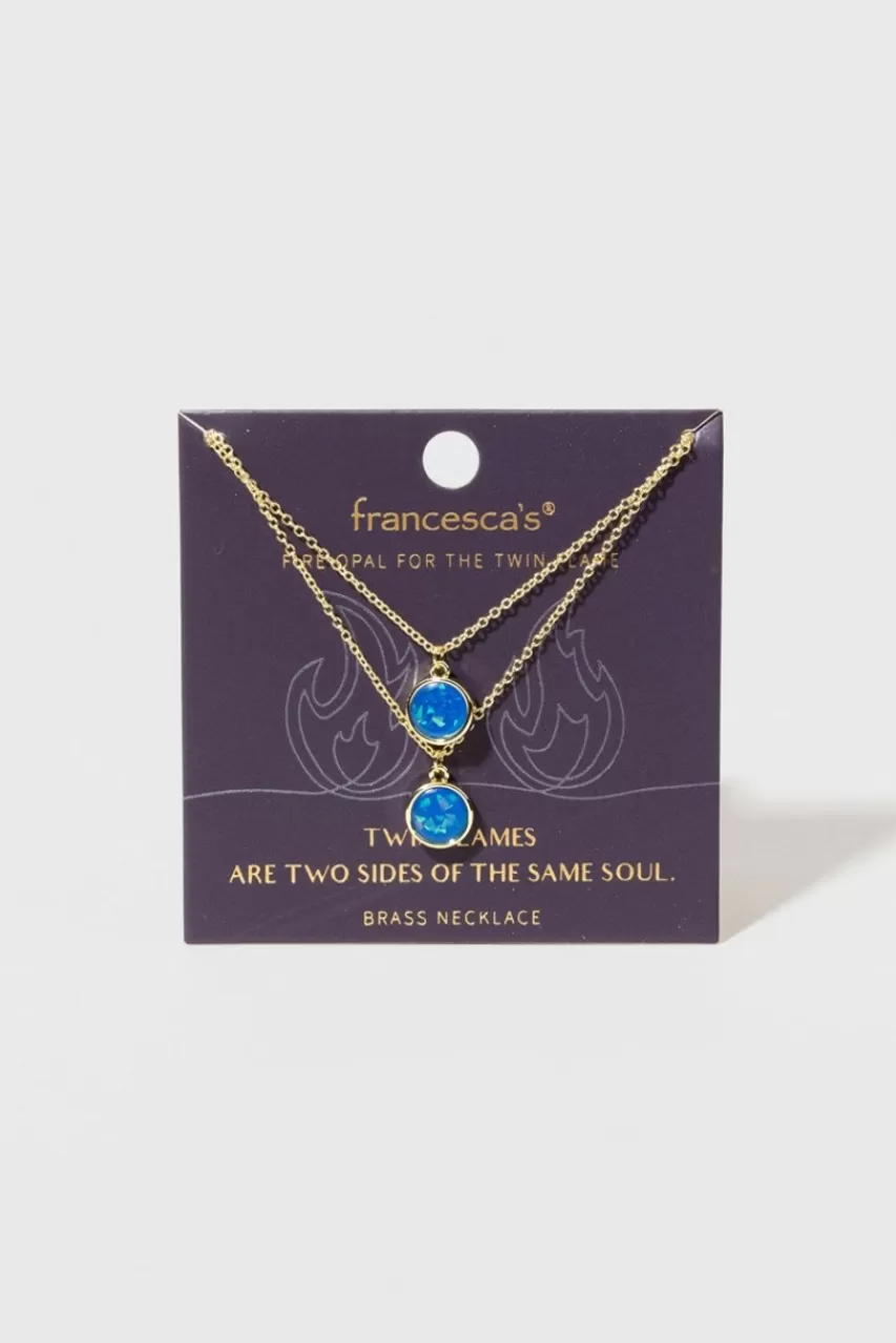Francesca's Duana Twin Flame Necklace Set