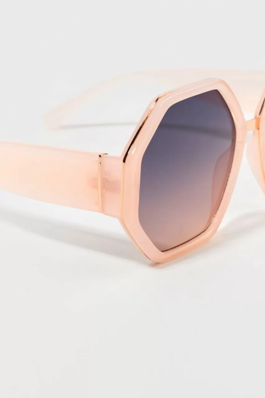 Francesca's Eliza Heptagon Sunglasses