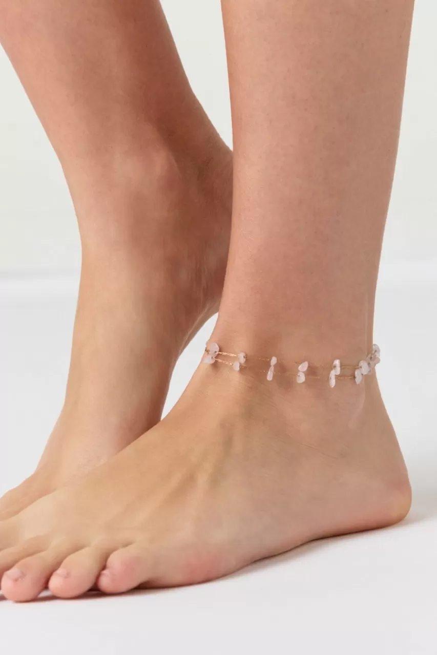 Francesca's Emmalyn Dainty Rockchip Anklet