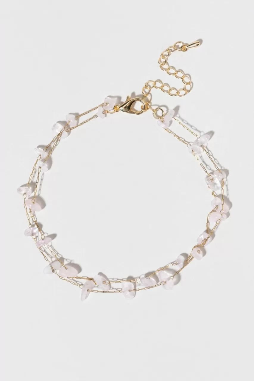Francesca's Emmalyn Dainty Rockchip Anklet
