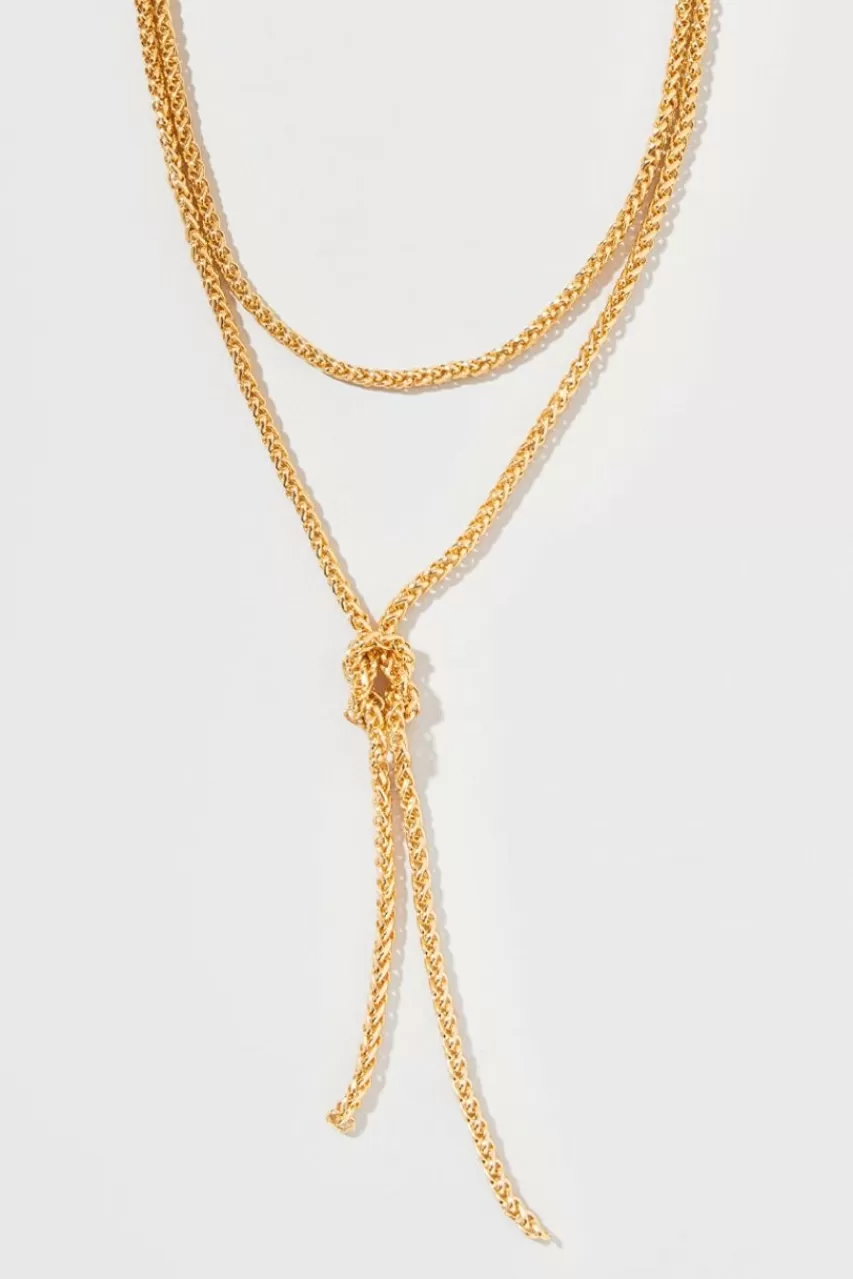 Francesca's Emmie Knotted Chain Layered Y Necklace