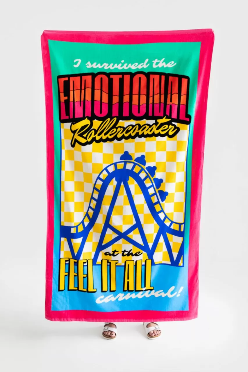 Francesca's Emotional Rollercoaster Beach Towel