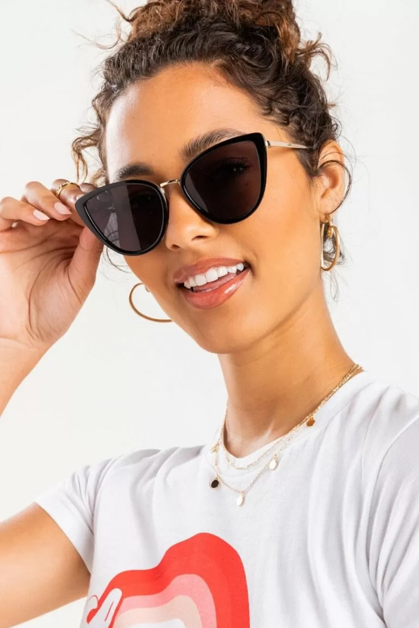 Francesca's Erica Oversized Cat Eye Sunglasses