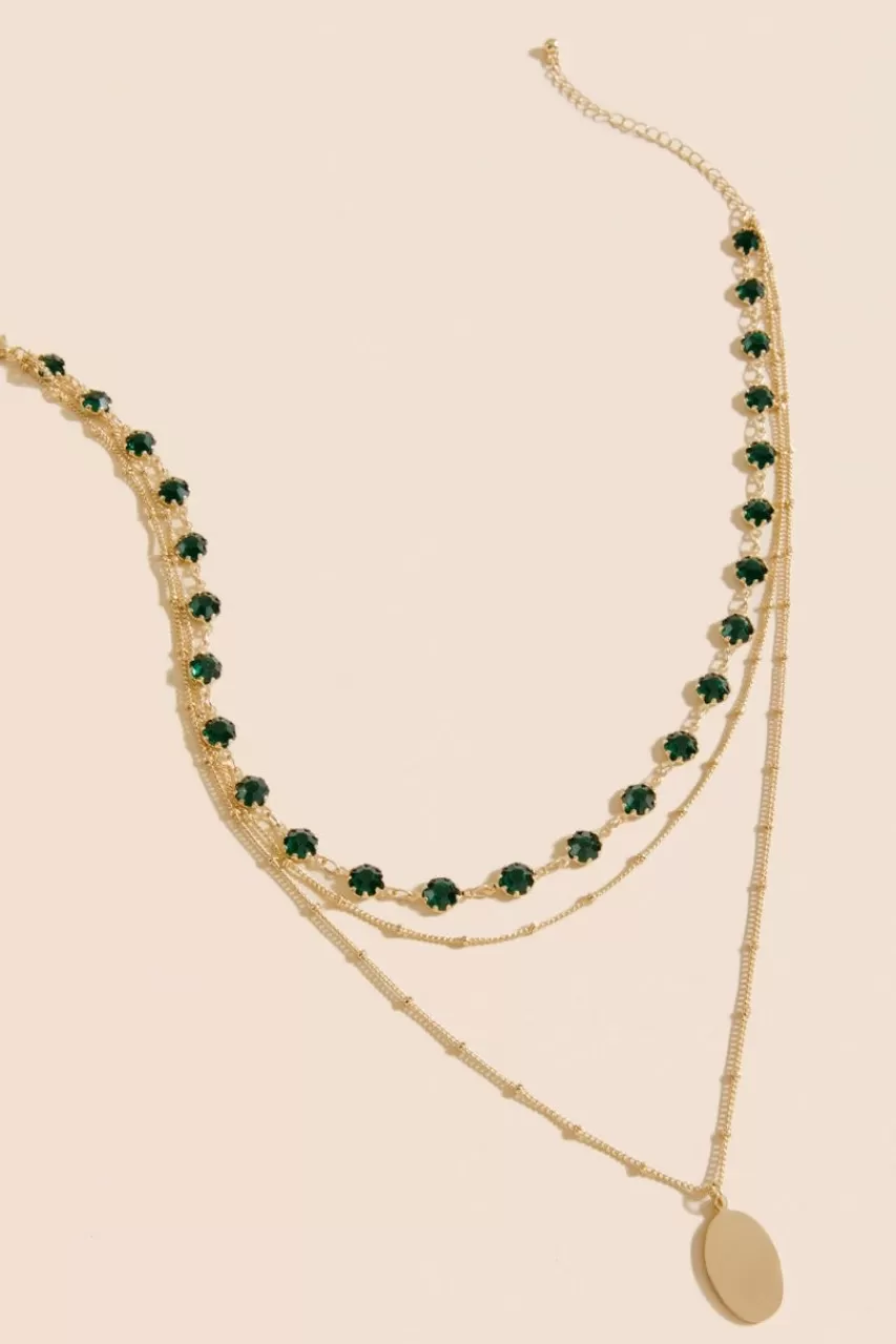 Francesca's Esme Crystal Layered Necklace