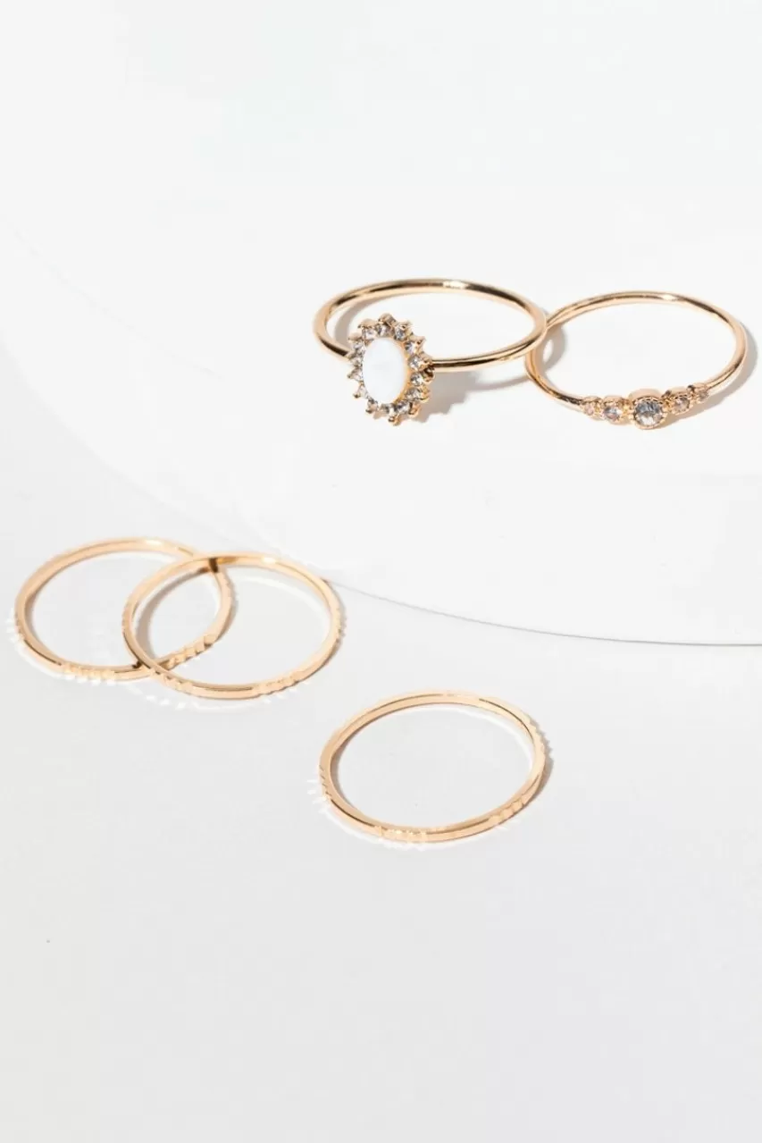 Francesca's Eve Texture Band Mop Focal Ring Pack