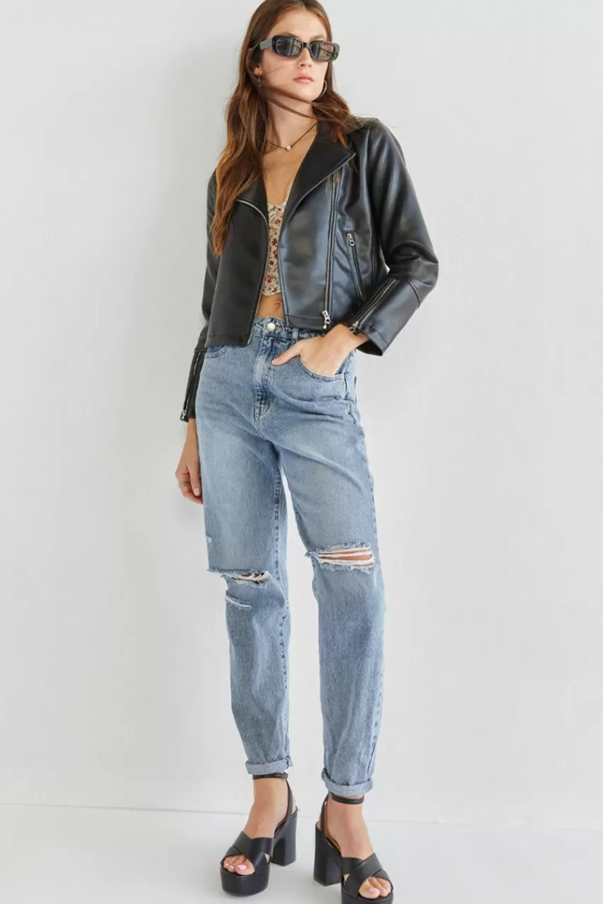 Francesca's Evette Moto Jacket