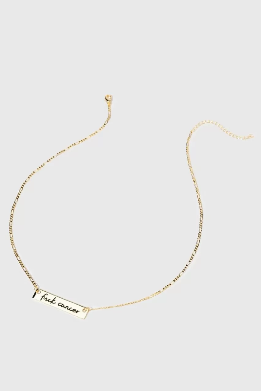 Francesca's F*Ck Cancer 14K Dipped Necklace