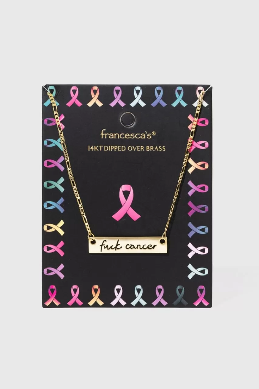 Francesca's F*Ck Cancer 14K Dipped Necklace
