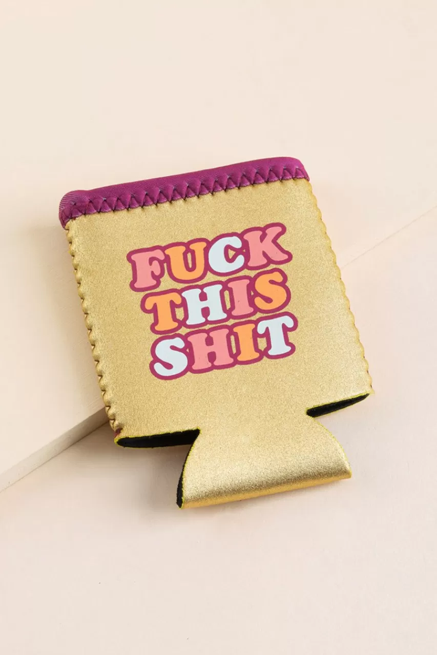 Francesca's F*Ck This Sh*T Metallic Drink Sleeve