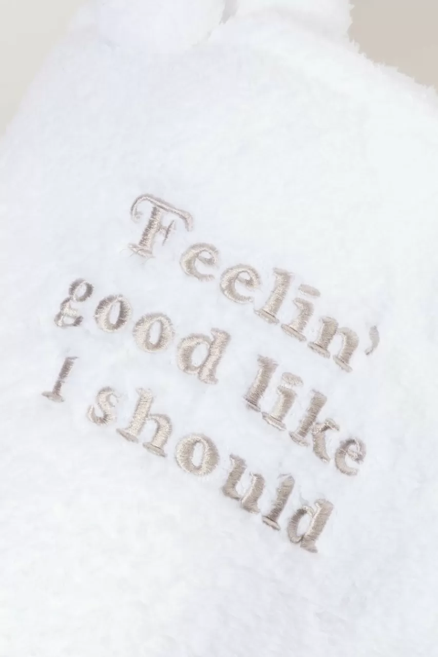 Francesca's Feeling Good Like I Should Embroidered Soft Blanket