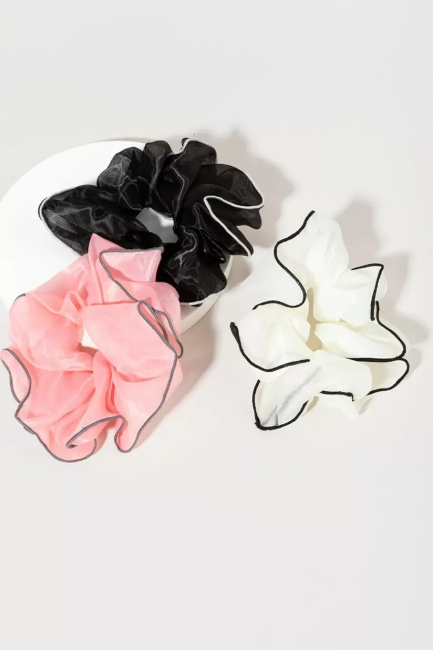 Francesca's Felicia Large Organza Scrunchie Set