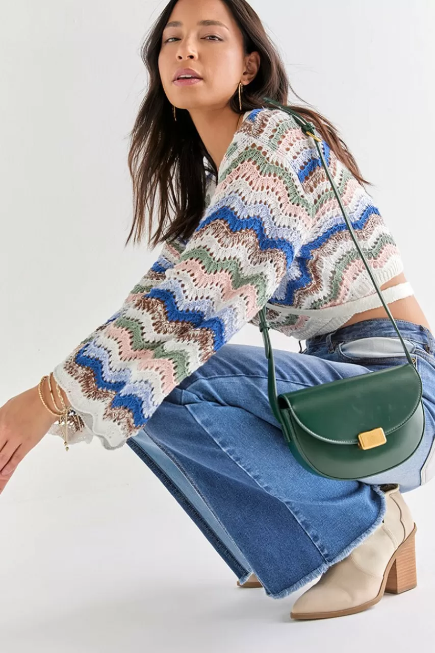 Francesca's Fleur Tie Front Pullover
