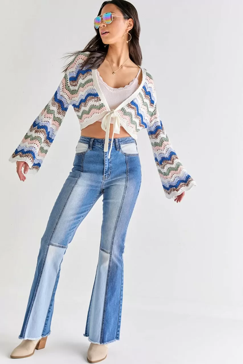 Francesca's Fleur Tie Front Pullover