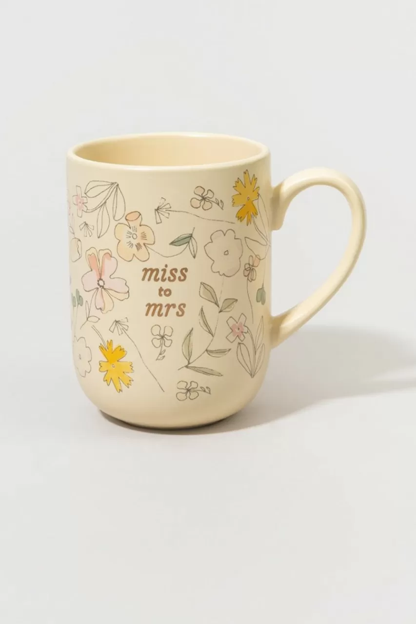 Francesca's Floral Miss To Mrs Mug