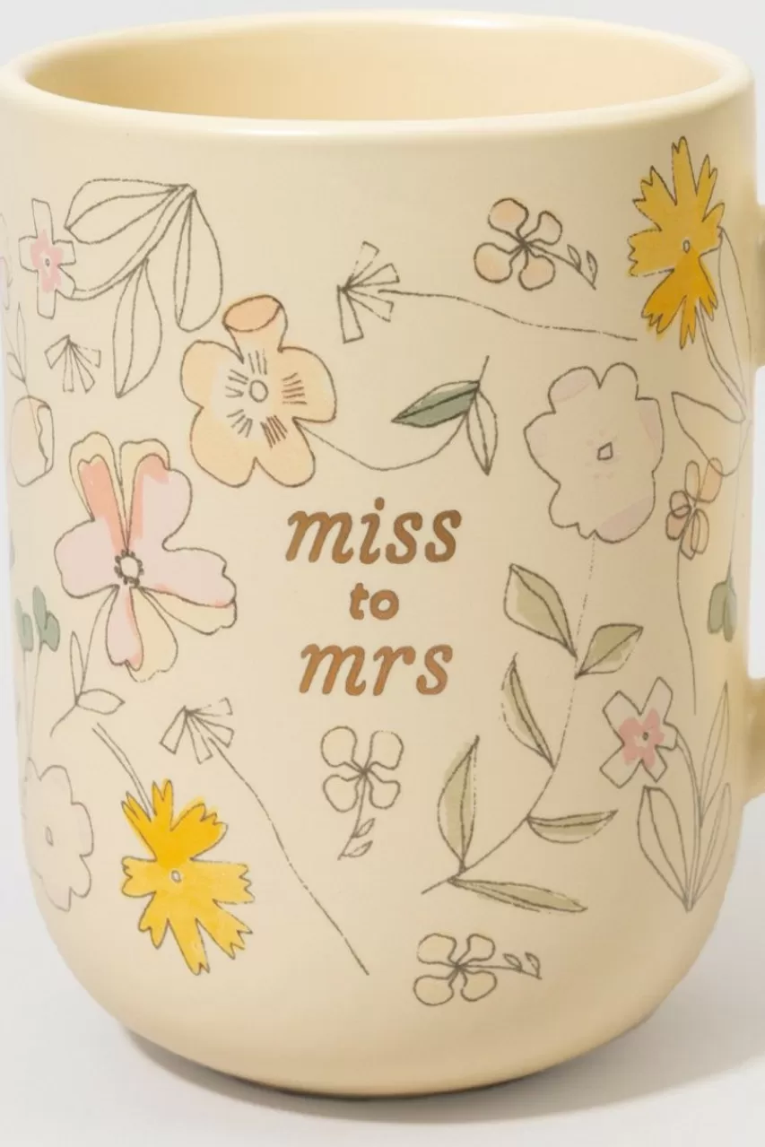 Francesca's Floral Miss To Mrs Mug