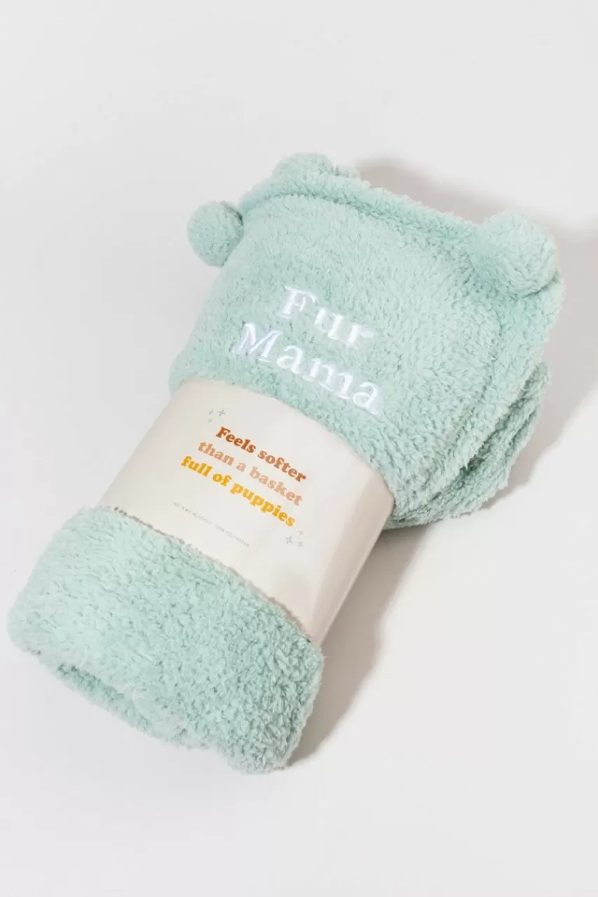 Francesca's Fur Mama Embroidered Soft Blanket