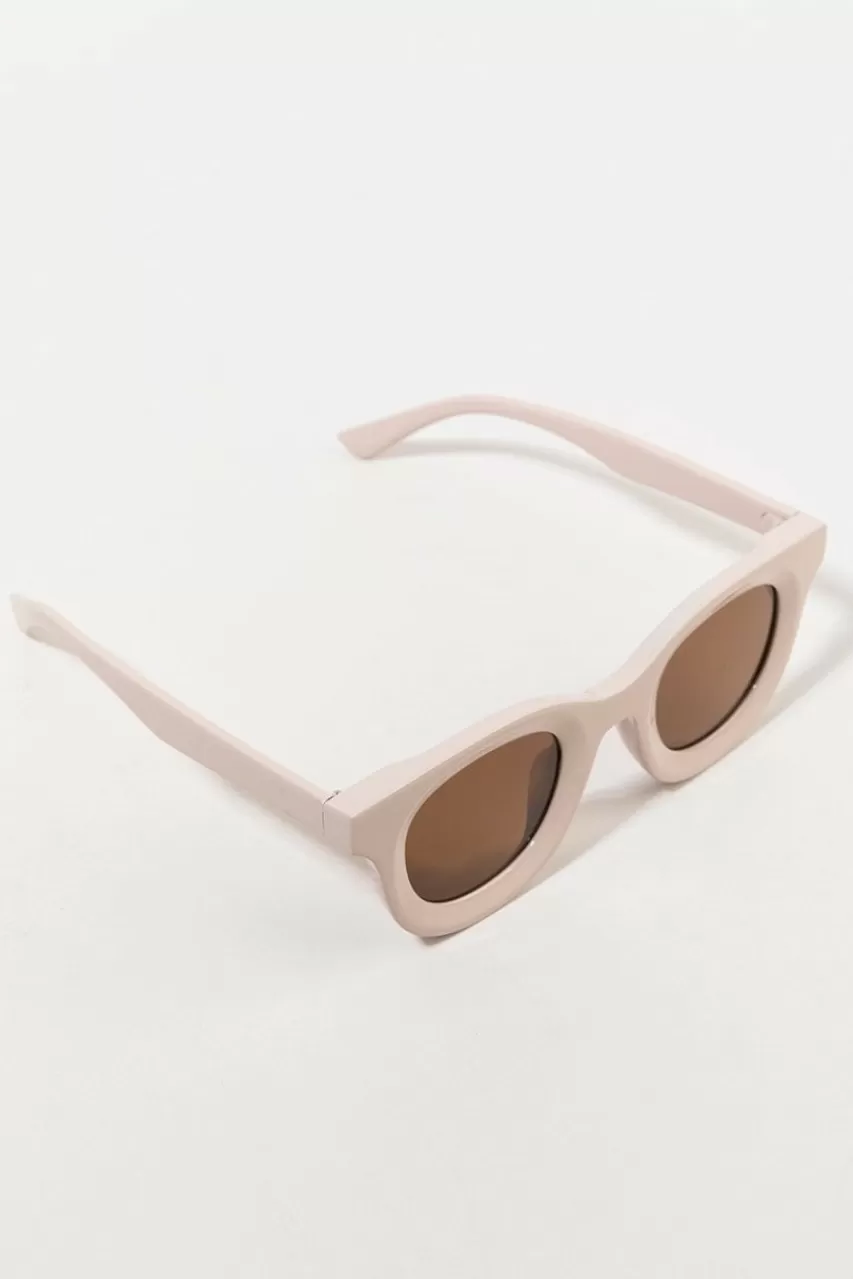 Francesca's Gayla Thick Frame Round Sunglasses