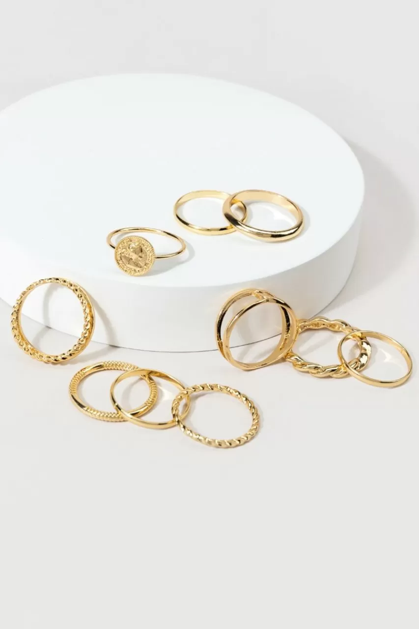 Francesca's Geovanni Coin Ring Set