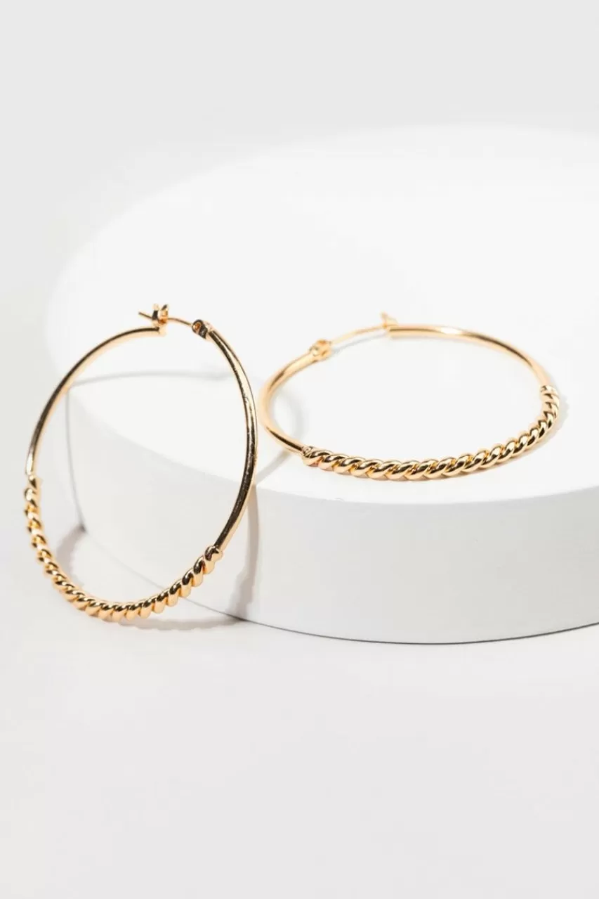 Francesca's Ginger Smooth Hoop Earrings