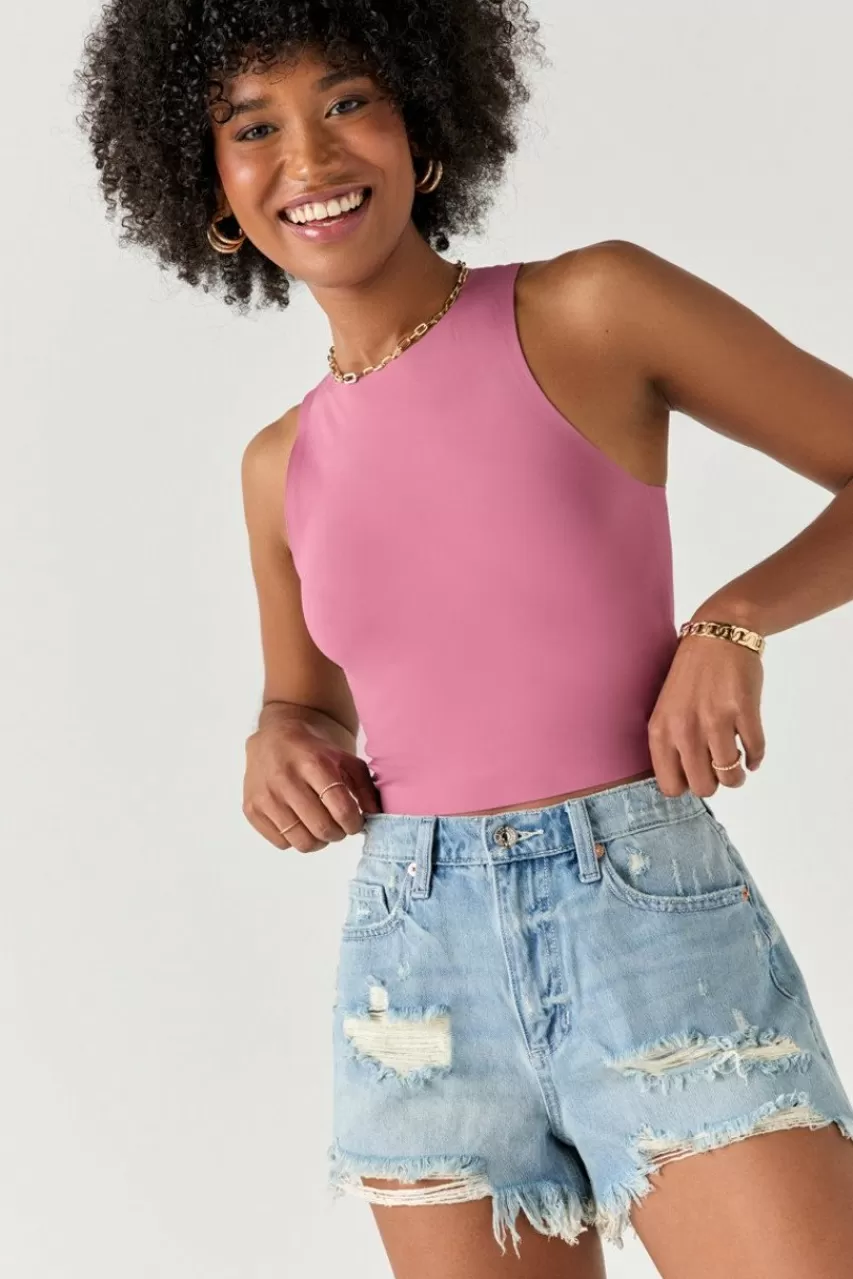 Francesca's Ginnie Destructed Shorts