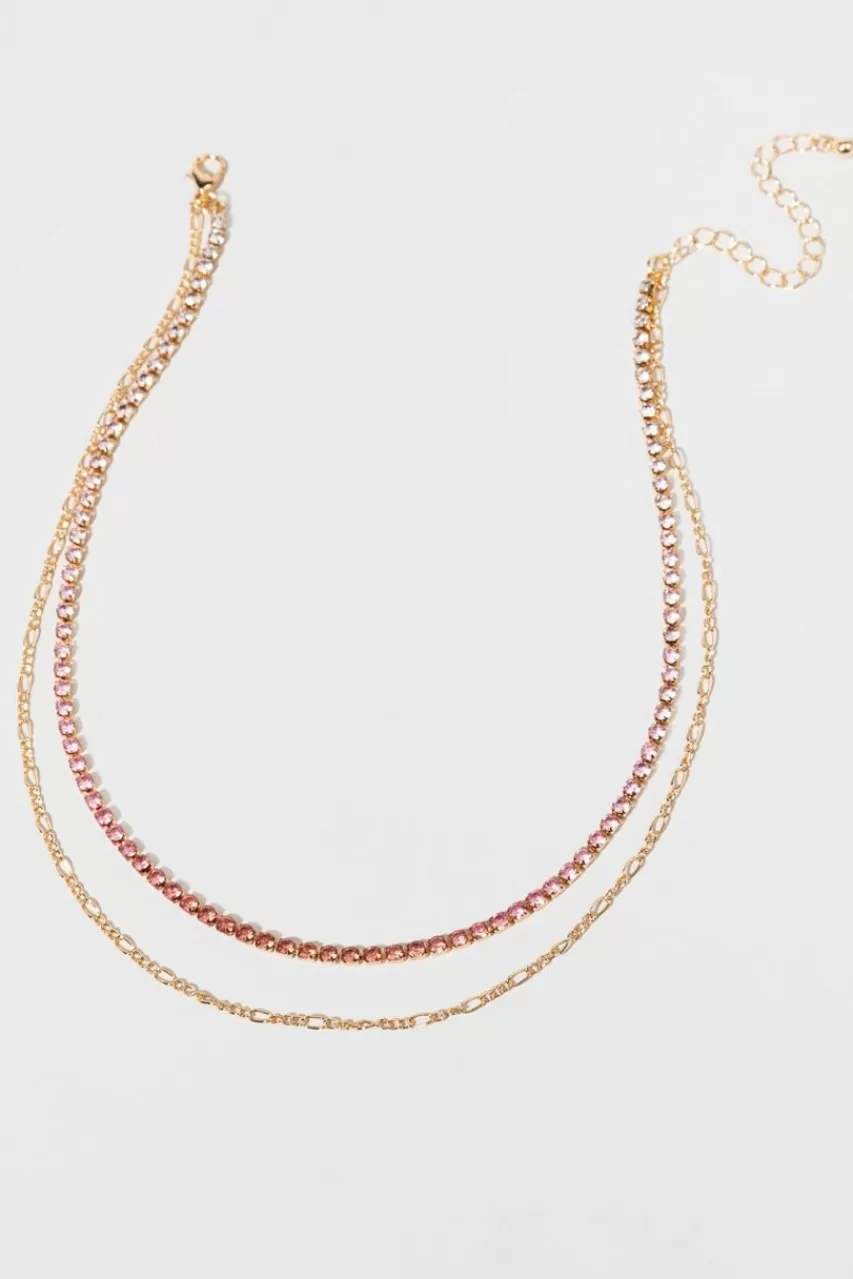 Francesca's Gwen Ombre Bright Multi Layer Necklace