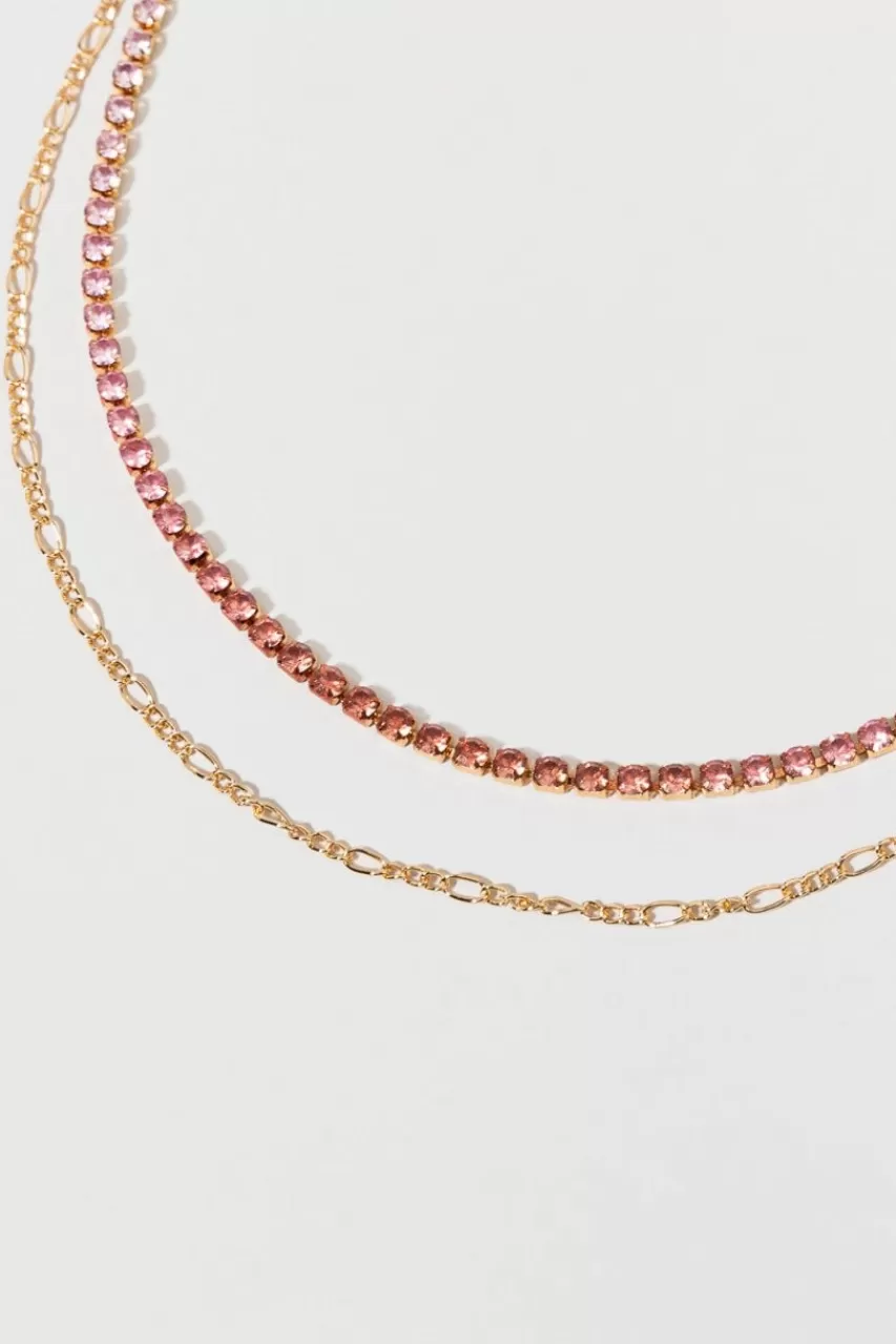 Francesca's Gwen Ombre Bright Multi Layer Necklace