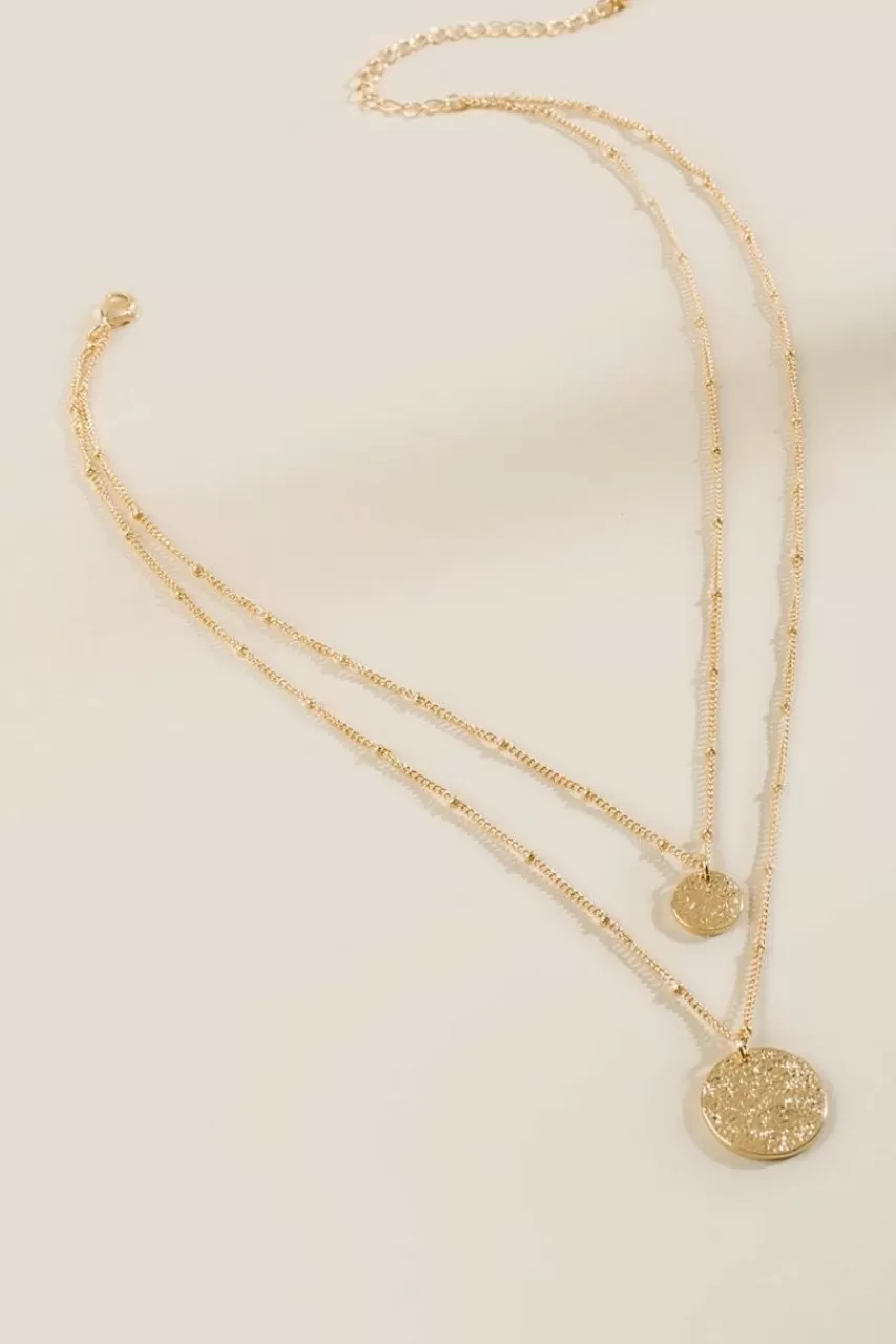 Francesca's Hailey Layered Coin Necklace