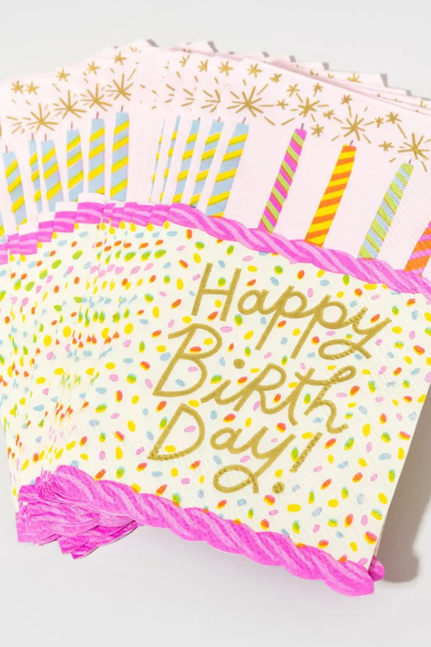 Francesca's Happy Birthday Die Cut Napkins