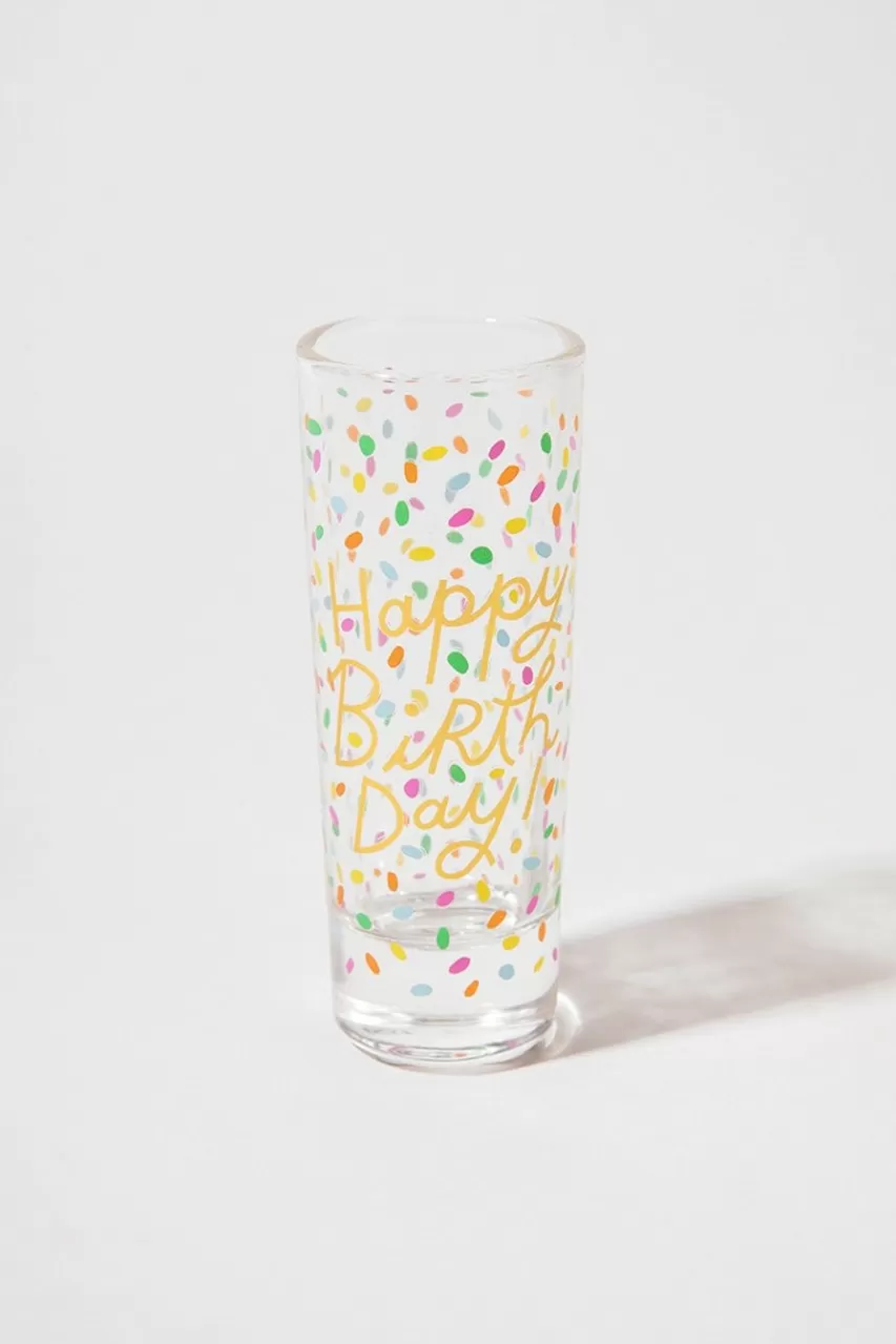 Francesca's Happy Birthday Tall Shot Glass