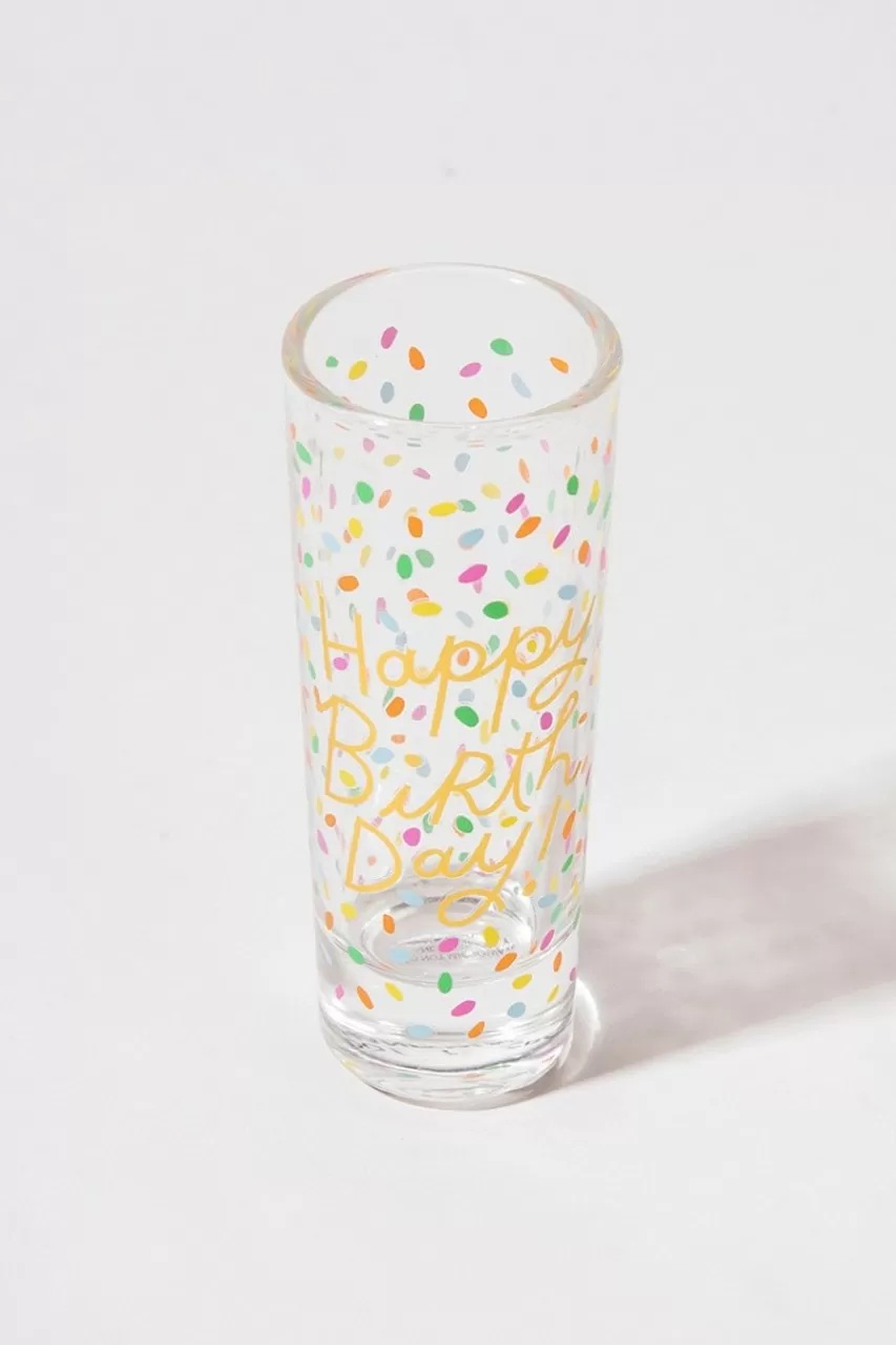 Francesca's Happy Birthday Tall Shot Glass