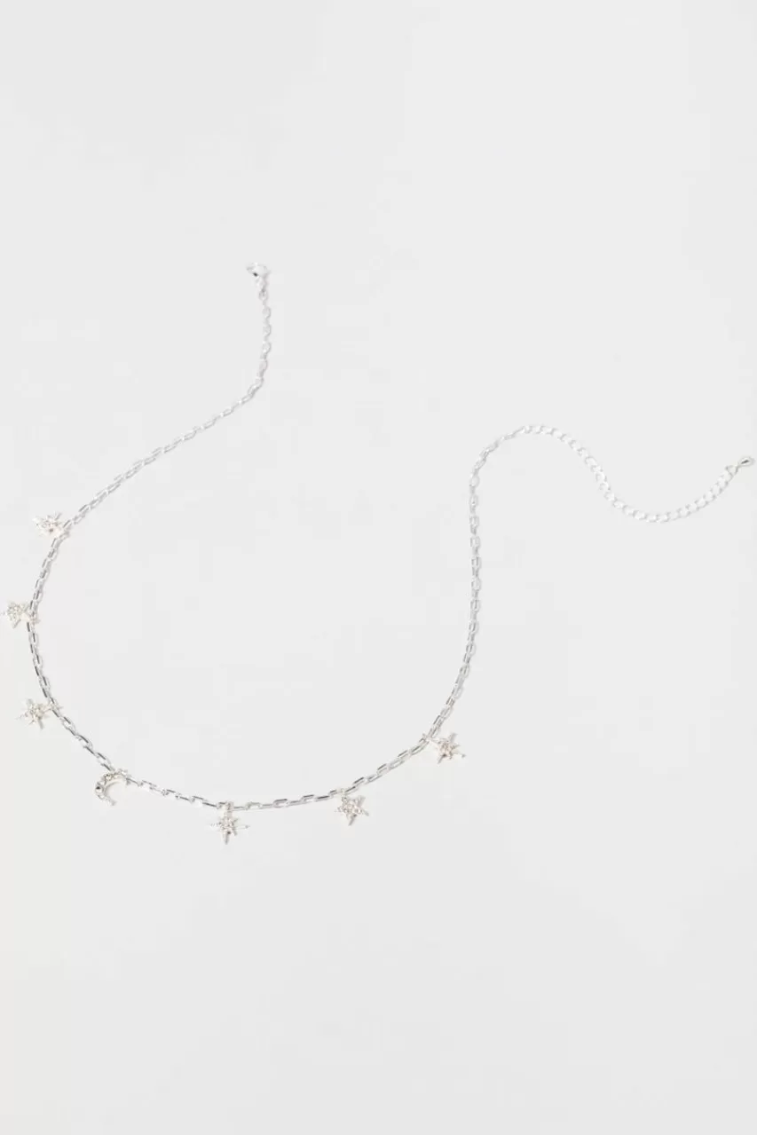 Francesca's Heather Celestial Charm Chain Necklace