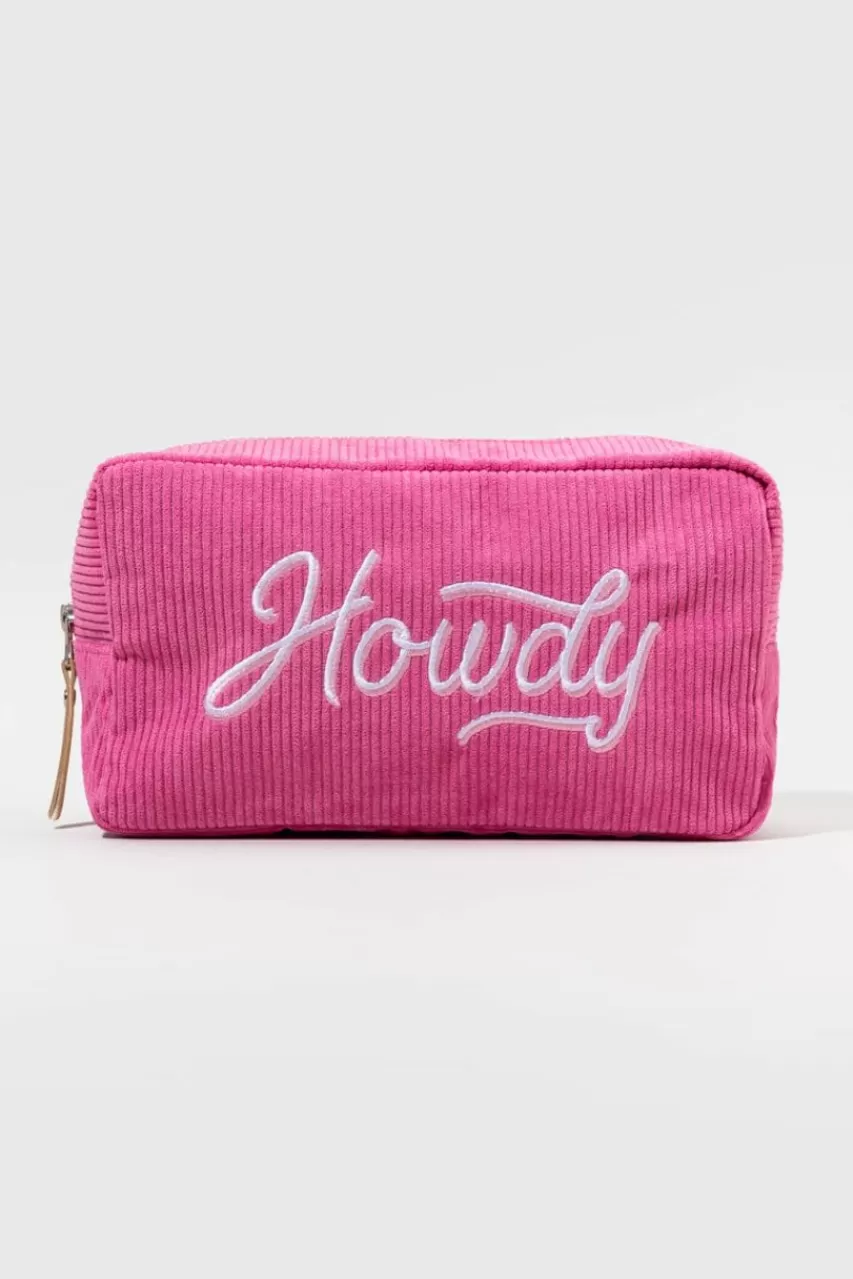 Francesca's Howdy Corduroy Cosmetic Bag