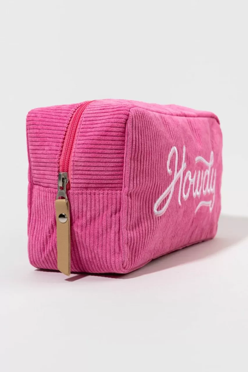 Francesca's Howdy Corduroy Cosmetic Bag
