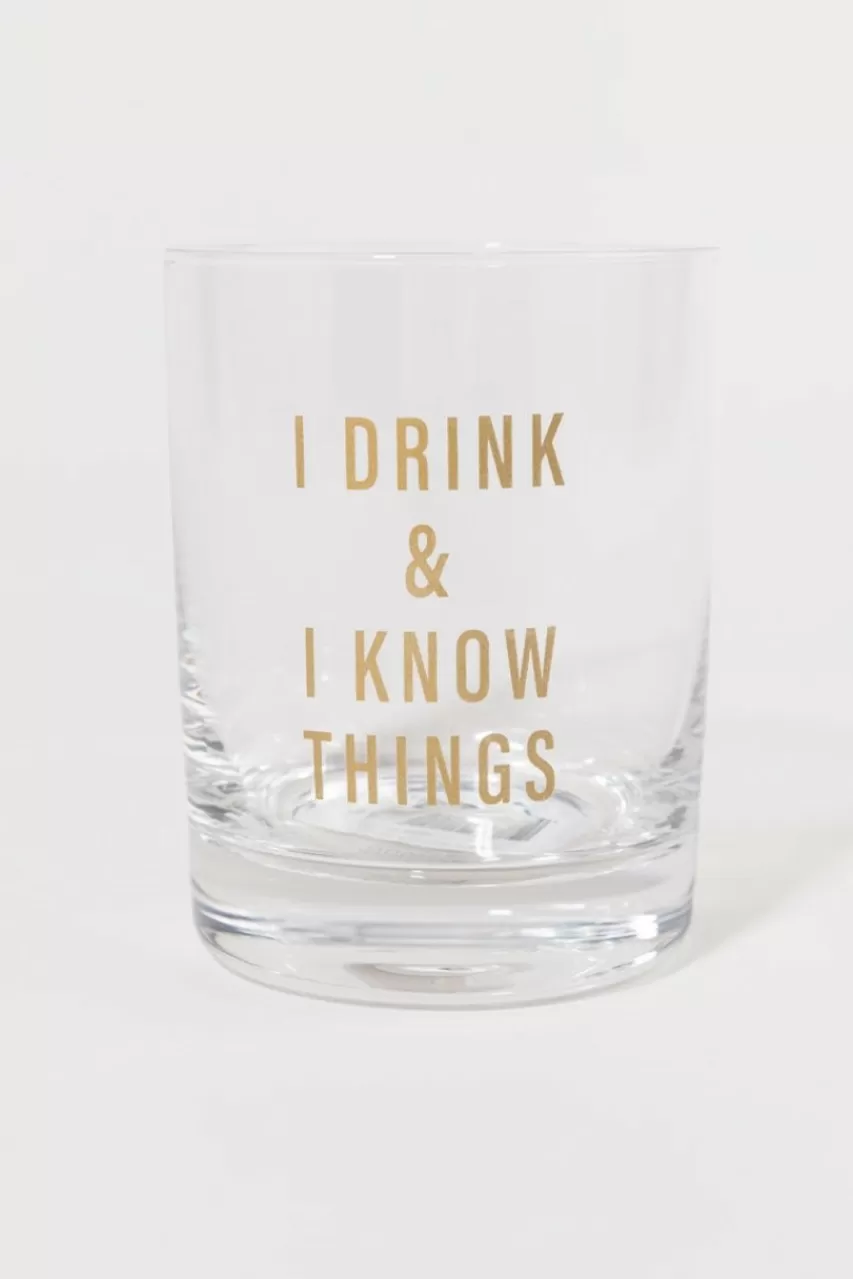 Francesca's I Drink And I Know Things Rocks Glass