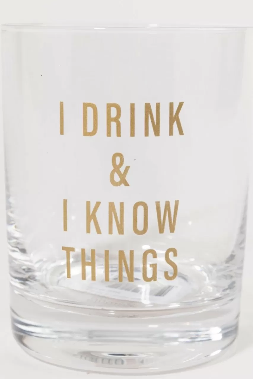 Francesca's I Drink And I Know Things Rocks Glass