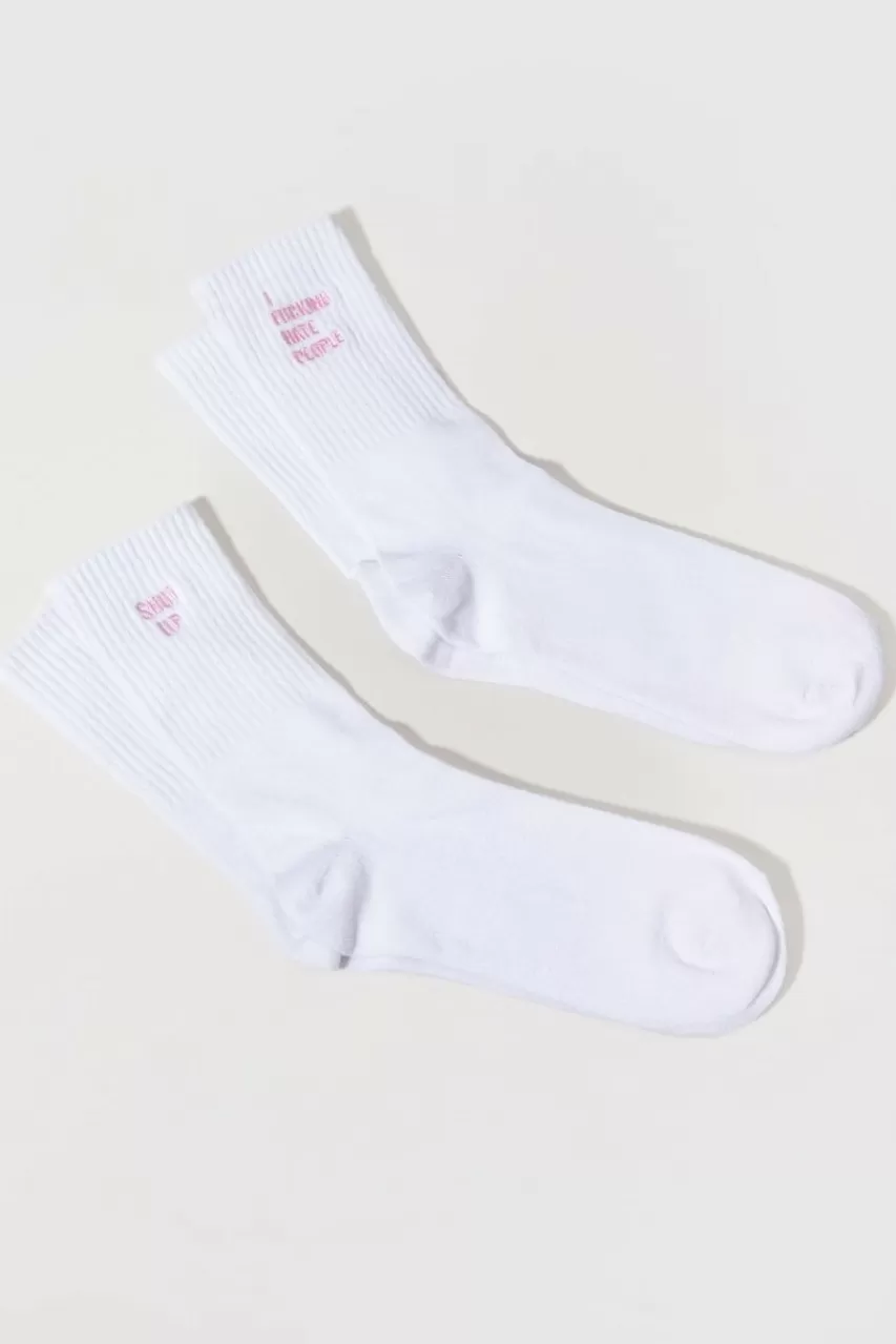 Francesca's I F*Cking Hate People / Shut Up Sock Pack