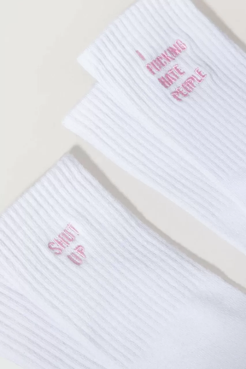 Francesca's I F*Cking Hate People / Shut Up Sock Pack