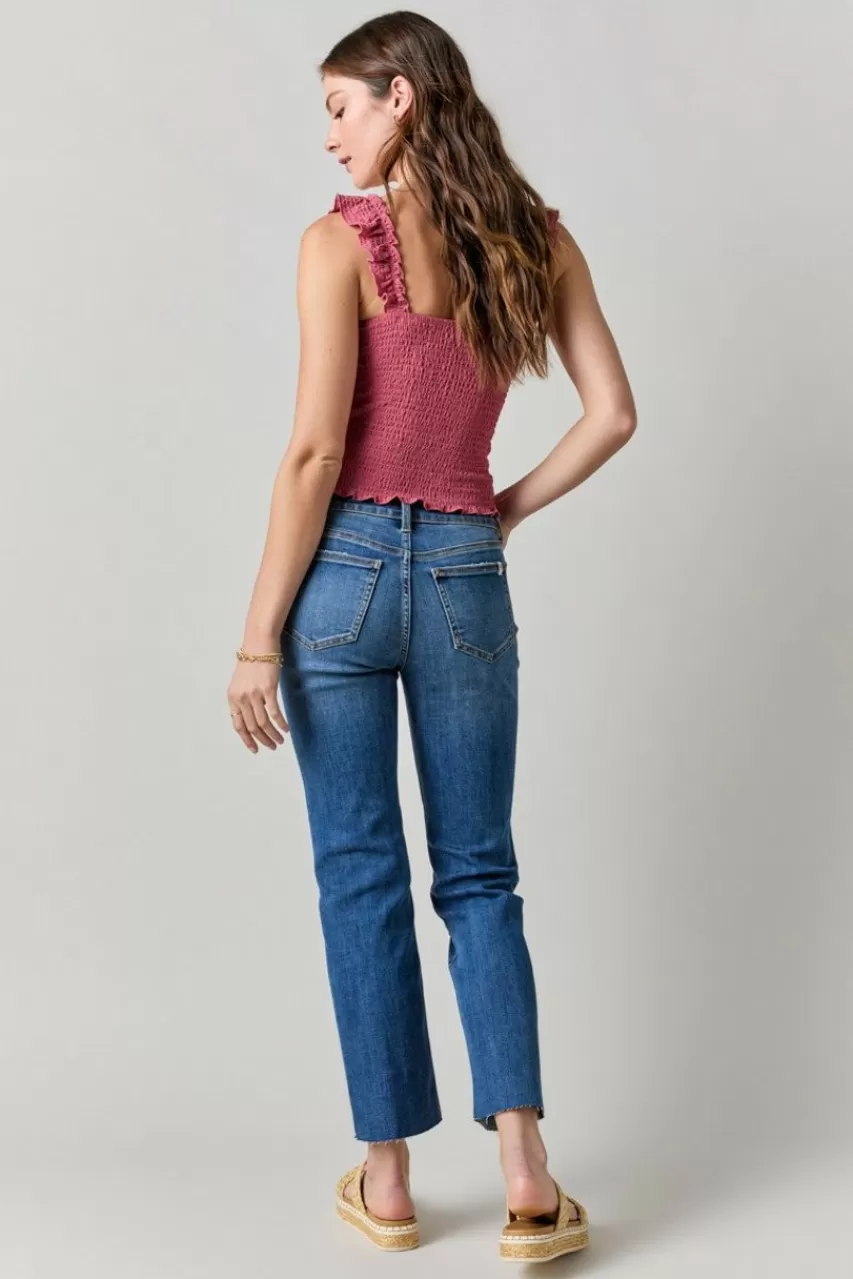 Francesca's Imogene Kick Crop Denim Jeans