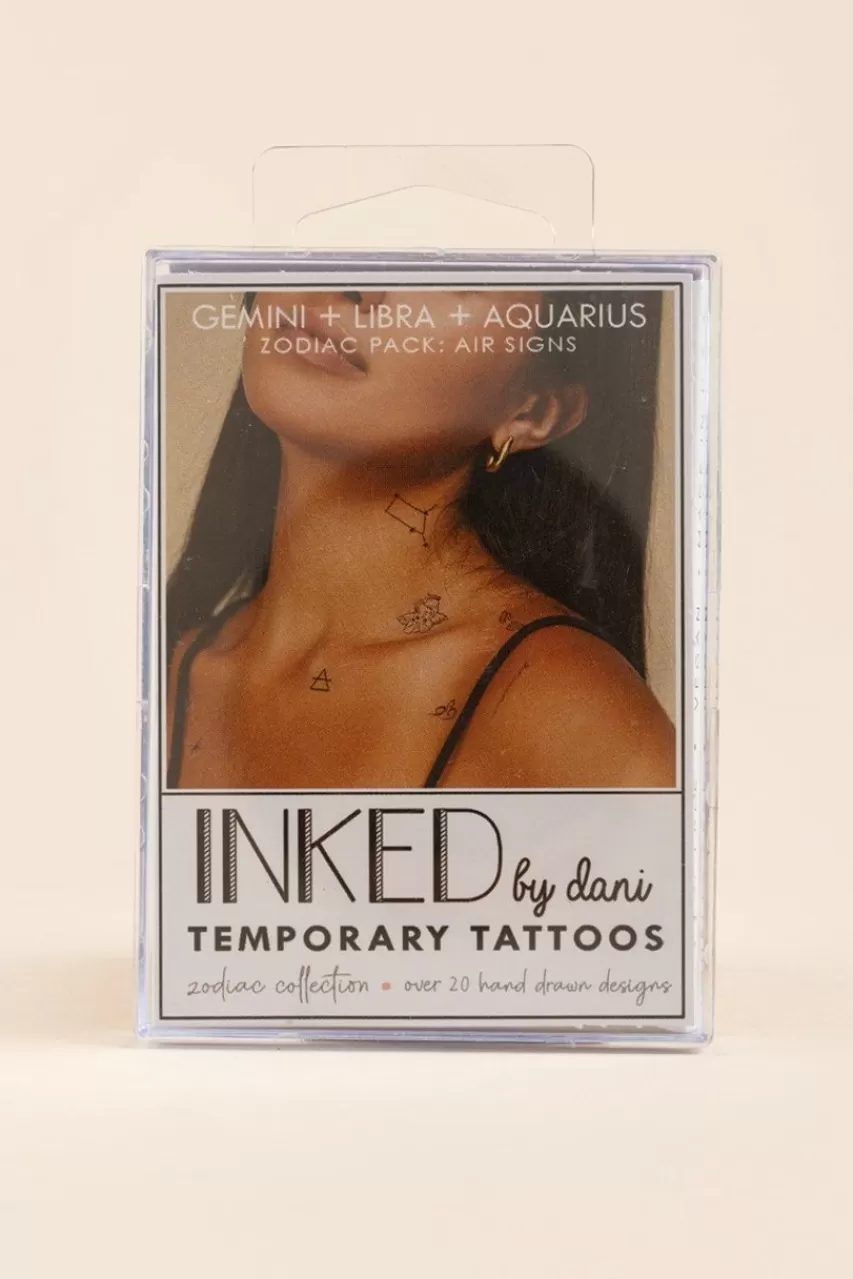 Francesca's Inked By Dani Zodiac Air Temporary Tattoos