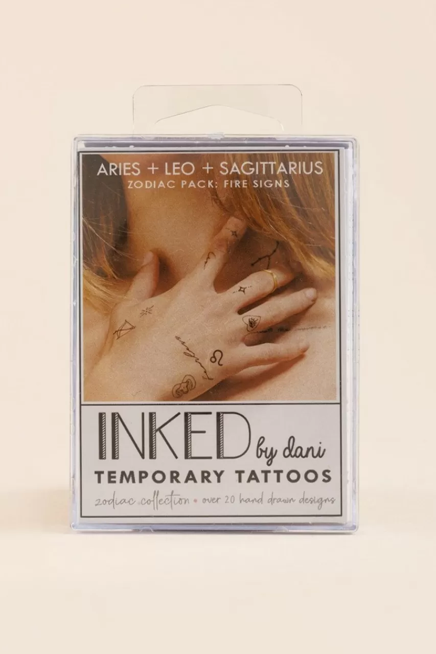 Francesca's Inked By Dani Zodiac Fire Temporary Tattoos