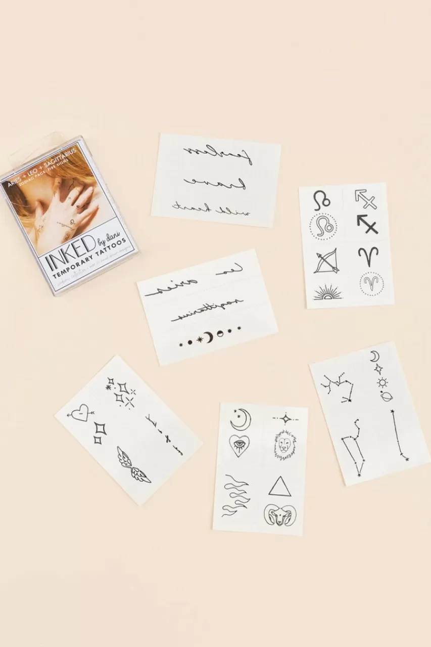 Francesca's Inked By Dani Zodiac Fire Temporary Tattoos