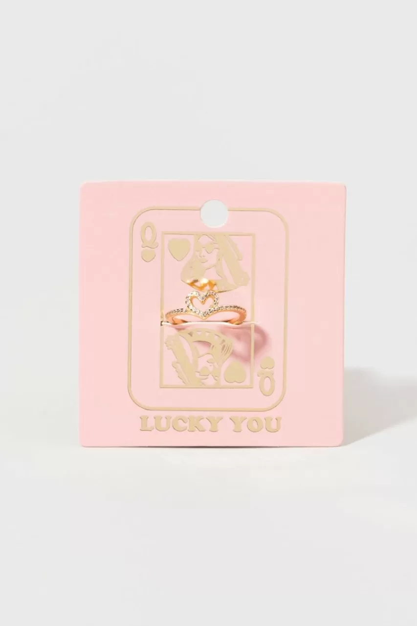 Francesca's Isabel En Looped Heart Boxed Ring