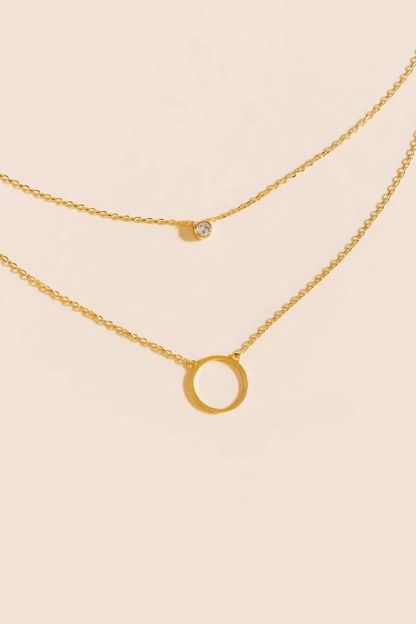 Francesca's Isadora Double Layer Cz Necklace